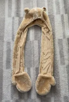 ディズニー プーさん マフラー ファンキャップ プーさん フード付きマフラー