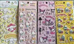 海外限定公式品 サンリオぷっくりシール4枚セット