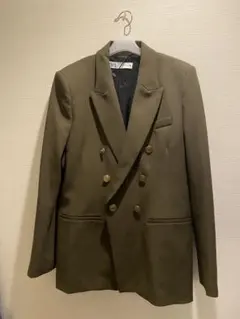 ZARA テーラードジャケット カーキのサムネイル