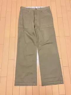 WEIRDO FUCK U ワークパンツ ベージュ チノ コットン ワイド Lのサムネイル