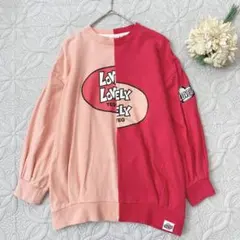 TEGTEG lovely2 配色スウェットチュニック　ライトオン　140