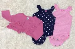 カーディガンと夏用ロンパース　セット