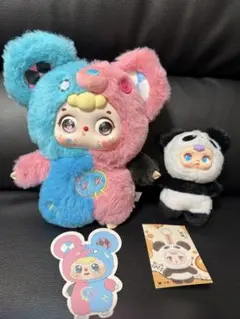 Baby Three DOUBAO Y2Kぬいぐるみ目が3つ変更可能です＆パンダ