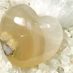 天然石 フラワーアゲート 桜瑪瑙 横穴貫通 ハート 大きめビーズ