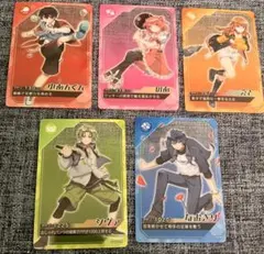 カラフルピーチチップス　クリアカード　5点