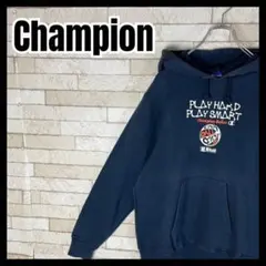 Champion パーカー 両面 プリント デザイン 古着 ストリート オシャレ