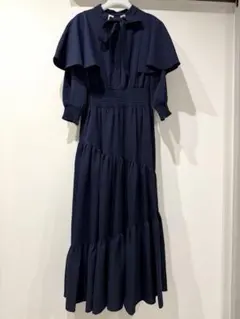 ※お値下げ【新品】ヤマダヤ FENNEL ネイビーリボン付きドレス