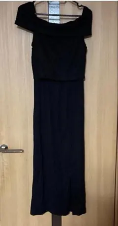 d.i.a. オフショルダー ロングワンピース ブラック