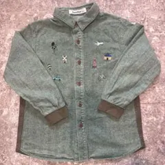 【familiar】シャツ 120 緑 乗り物 ファミリア