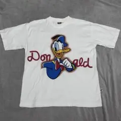 希少・70s ドナルドダック Tシャツ レッド 半袖 - メルカリ