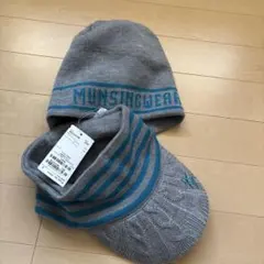 Munsingwear ニット帽・ビーニー グレー/ブルー