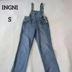 INGNI オーバーオール デニムサロペット S ブルー 綿100%