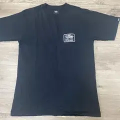 VANS バンズ　半袖ワッペンTシャツ　ブラック　胸ロゴ　バックデザイン　Ｌ