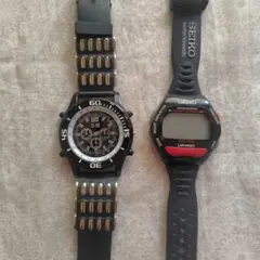 SEIKO デジタル腕時計 ブラック スポーツ