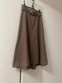 【美品】プロポ　ブラウンロングスカート