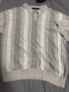 RAGEBLUE ストライプポロニット Mサイズ