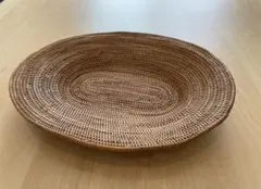 天然素材のオーバルバスケット
