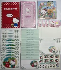 まとめ　ハローキティ　レターセット ポストカード おりがみ ノート シール