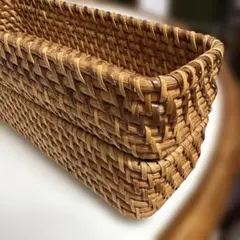 無印良品　ラタン　カトラリー入れ　小物入れ