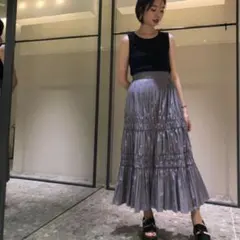 anuans アニュアンス ボリュームティアードオーガンジースカート S