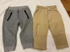 ベビーパンツ 2点セット グレー ベージュ 80cm zara