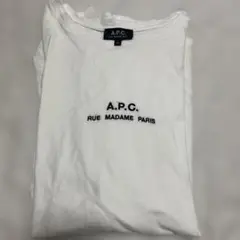A.P.C. ホワイト Tシャツ XL 長袖【状態◯】