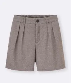 GU ヘリンボーンショートパンツ ブラウン Sサイズ