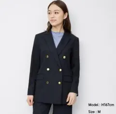 GU ジーユー ダブルブレストブレザー ジャケット ゴールドボタン　Mサイズ
