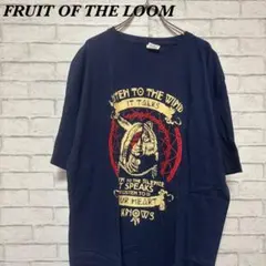 FRUIT OF THE LOOM グラフィックTシャツ ネイビー XLサイズのサムネイル