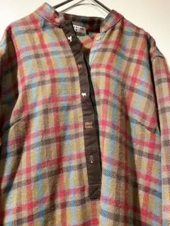 チェック柄　シャツワンピース　branshes