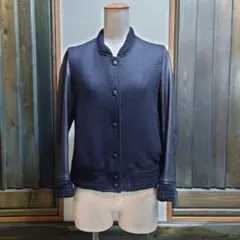 マカフィー スタジャン ラムレザー ブラック 裏地ヒョウ柄 38