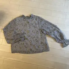 花柄 フリルネック 長袖 ブラウスのサムネイル