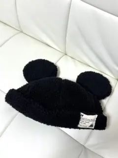 【ハムカツ様専用】ディズニー　ボアキャップ　黒　ブラック