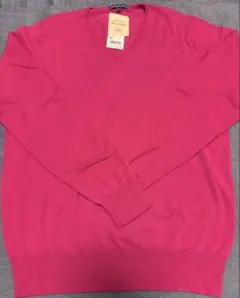 UNIQLO ウォッシャブルコットンVネックセーター（長袖）M新品未使用