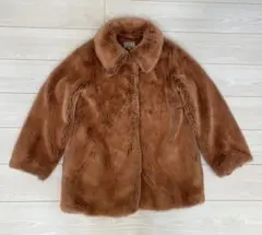 H&M ファーコート 美品 レッド Nissy 西島隆弘 - メルカリ
