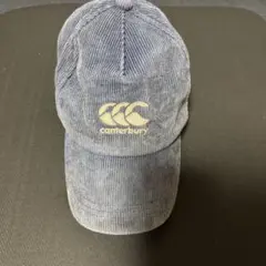 Canterbury コーデュロイキャップ ネイビー 刺繍ロゴ ラグビー 古着のサムネイル