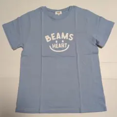 BEAMS　HEART　スマイルロゴ　Tシャツ　Lサイズ　ブルー