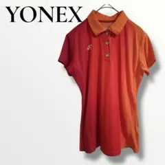 YONEX ヨネックス　オレンジ 赤 ポロシャツ　L