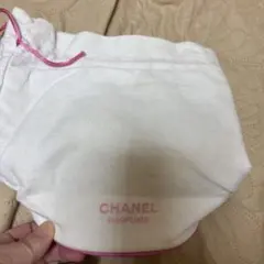 CHANEL PARFUMS 巾着ポーチ ホワイト ピンクノベルティのサムネイル