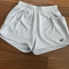 YONEX ホワイト バドミントンパンツ JP L