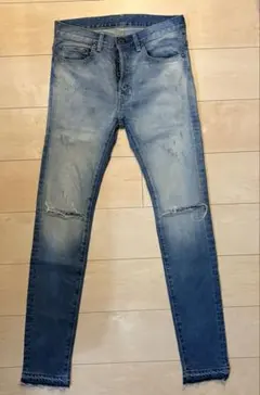 wjk ds01c ダメージ加工 スキニーデニム ジーンズ Sサイズ 日本製のサムネイル