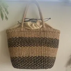 無印良品　天然素材カゴバッグ　サイザルバッグ　サマーバッグ　アバカ（麻）バッグのサムネイル