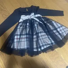 SHEIN シーイン 4Y ブラック チェック ワンピース 入園式 入学式