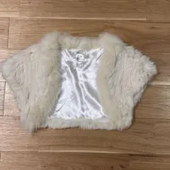 ラビットファー ボレロ ベスト 9号 セレモニー 毛皮