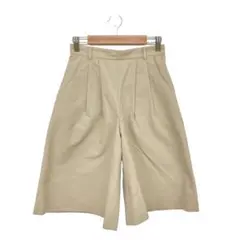 クミキョク ガウチョパンツ ハーフパンツカジュアルポケット付き ベージュ S2