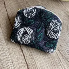 布つなぎのシェル型ポーチ⑧（ミナペルホネンrosy）※ハンドメイド