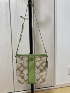 Coach ショルダーバッグ ベージュ/グリーン