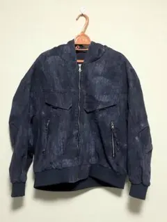 ダークブルー フード付きジャケット