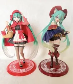 初音ミク Wonderland フィギュア 赤ずきん　長靴を履いた猫　2体