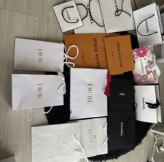 CHANEL多めブランド紙袋まとめ売り Dior YSL デコルテ